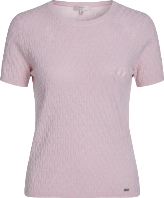 Petite Textured Short-Sleeve Sweater