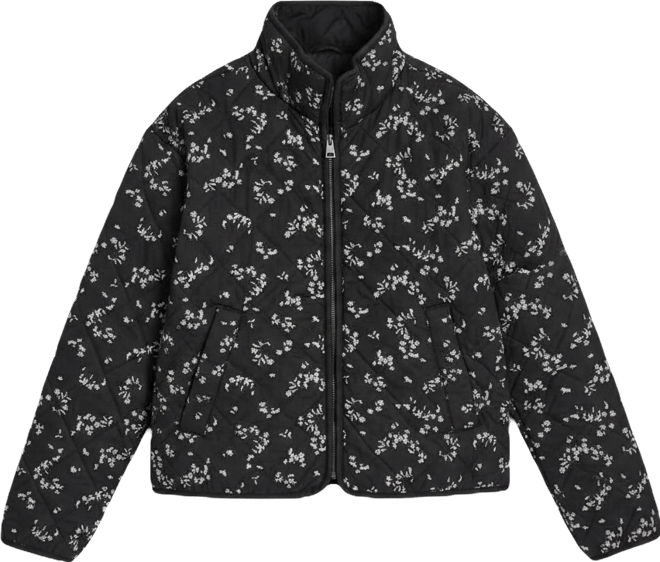 Women's Quilted Short Liner Zipper Jacket