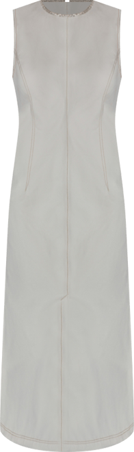 Women's Sleeveless Rhinestone Crew neck Midi Dress