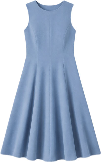 Women's Crepe Fit & Flare Midi Dress