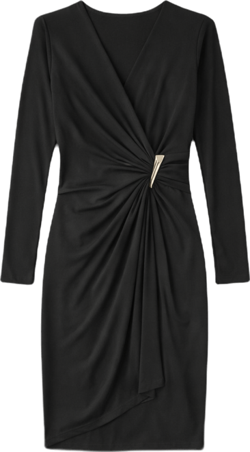 Women's V-Neck Faux Wrap Dress