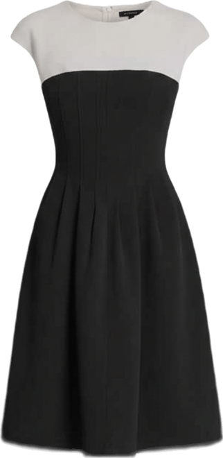 Women's Scuba Crepe Jewel Neck Dress