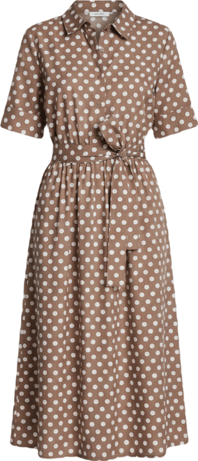 Women's Collared Midi Shirt Dress