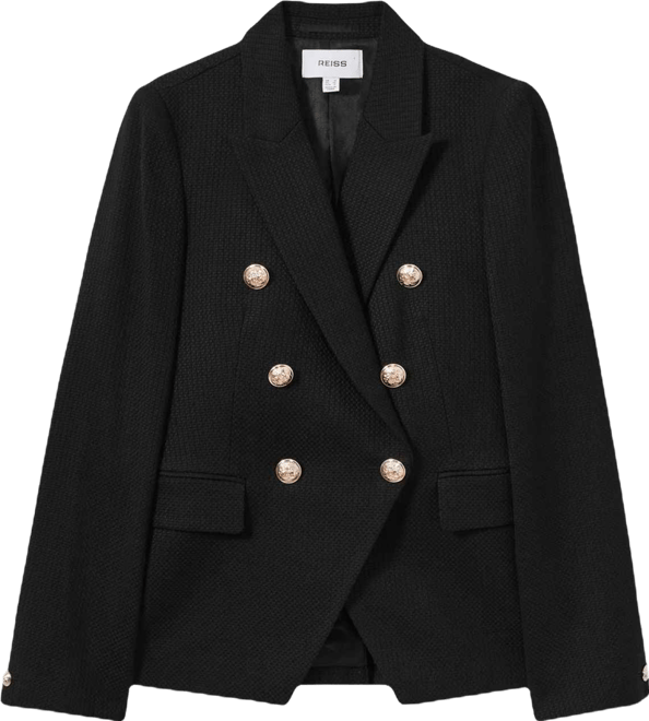 Women's Tailored Fit Textured Double Breasted Blazer
