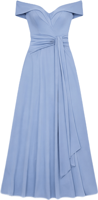 Petite Off-The-Shoulder Ball Gown