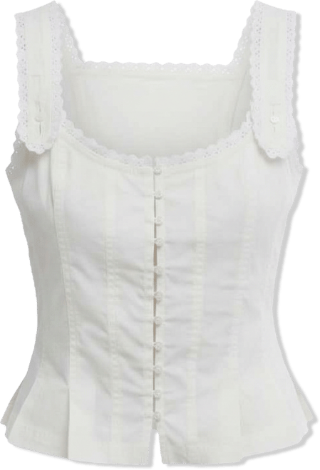 Women's Bridgette Corset Scoop Neck Solid Top