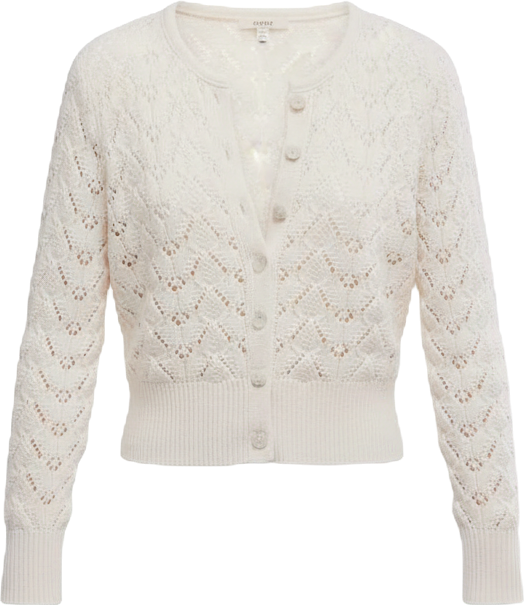 Women's Pretty In Pointelle Long-Sleeve Cardigan