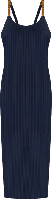 Women's Chain Strap Scoop Neck Midi Dress