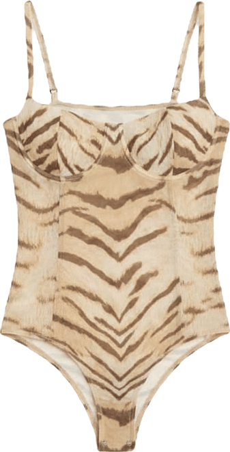 Women's Mesh Bustier Bodysuit