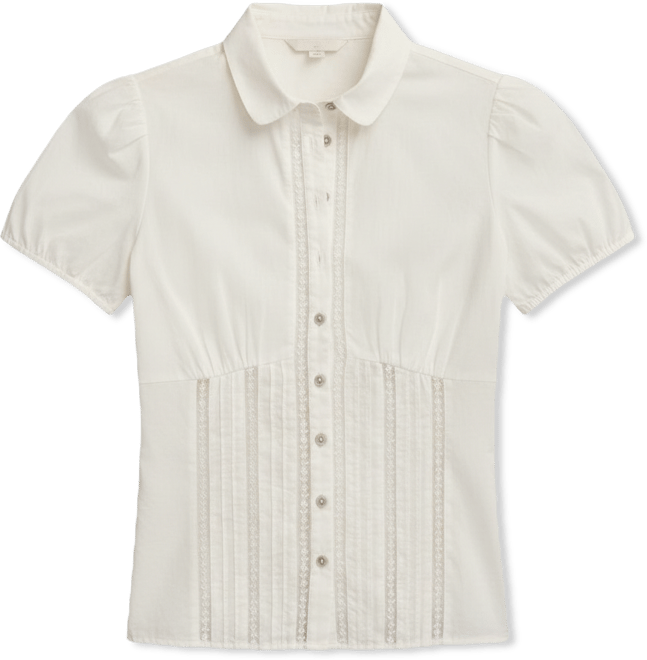 Women's Puff-Sleeve Button-Down Shirt