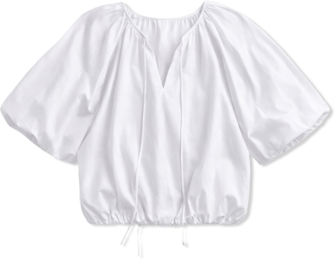 Women's V-Neck Pull-On Bubble Top