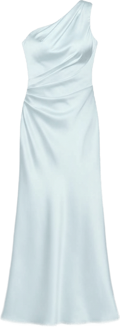 Petite One-Shoulder Sheath Gown