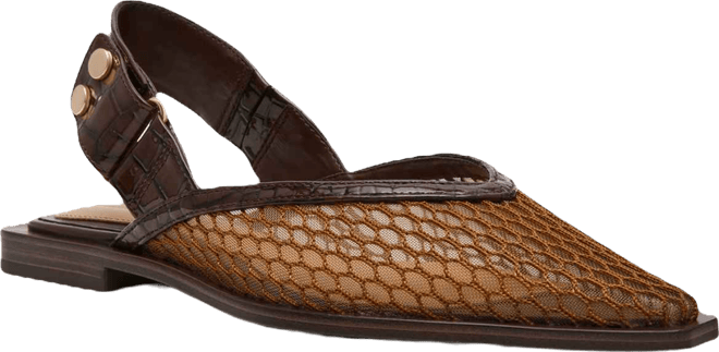 Women's Shay-Mesh Slingback Pointed Toe Flats