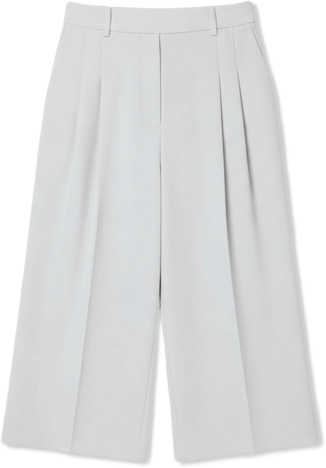 Women's High-Rise Pleated Culotte Pants