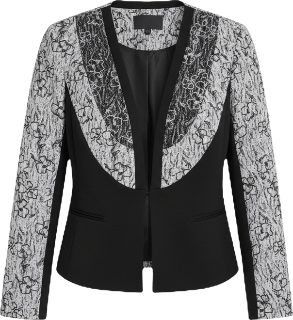 Women's V-Neck Printed Wrap Jacket
