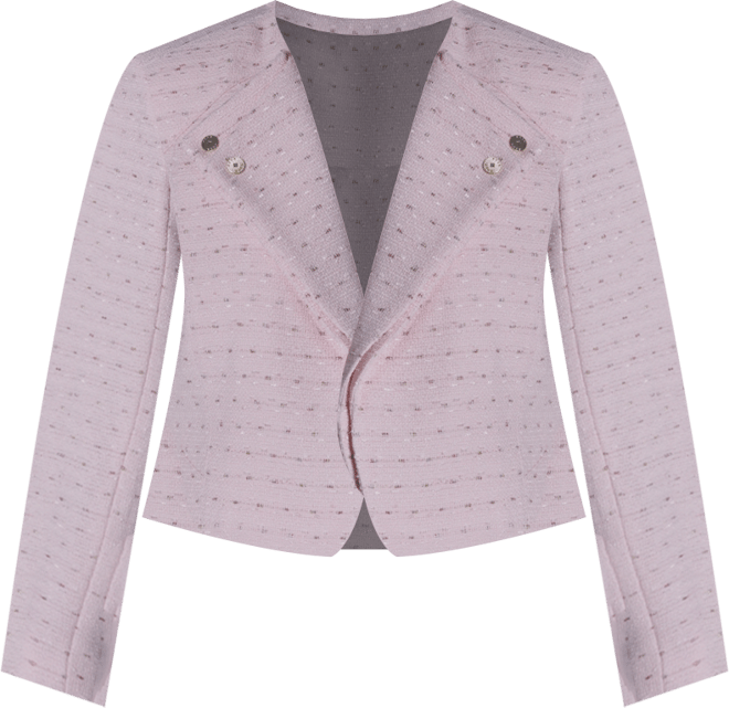 Women's Crewneck Textured Cropped Moto Jacket