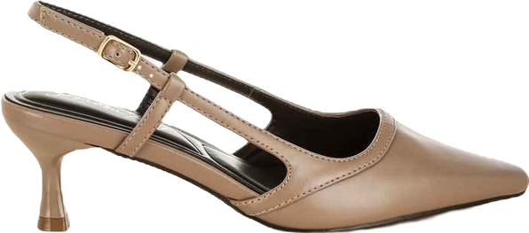 Womens Luxton Slingback Pin Buckle Kitten Heels