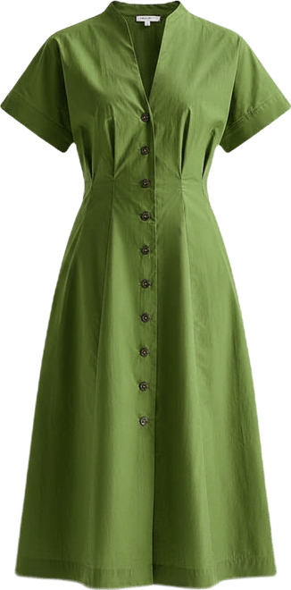 Liz Claiborne Womens Midi V Neck Short Sleeve A-Line Dress - JCPenney