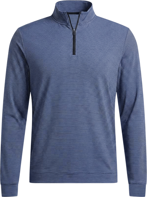 FootJoy Quater-Zip Ottoman Stripe Knit Golf Pullover Black/Vivid