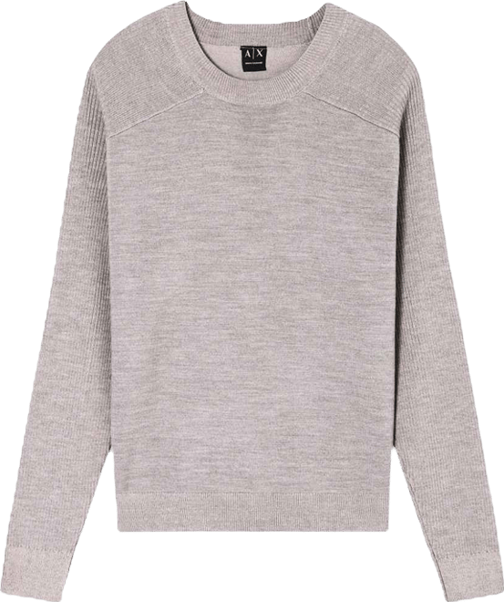 Men's Wool Cotton Blend Crew Neck Sweater
