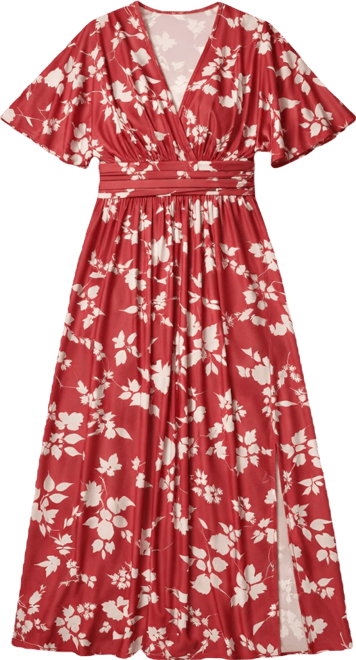 Women's Plus Size Vienna Kimono Sleeve Long Maxi Dress