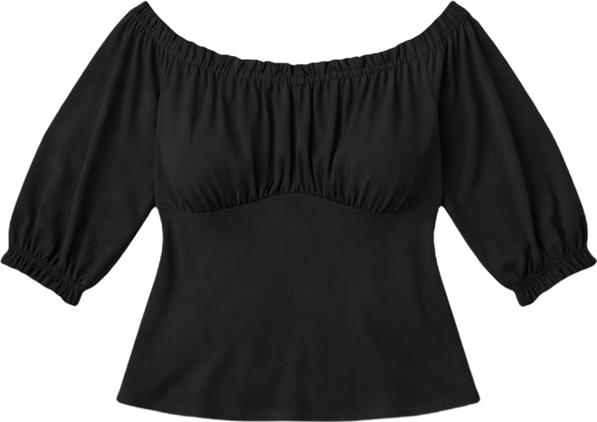 Women's Plus Size Peasant Sleeve Blouse