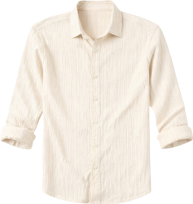 Men's Textured Regular Fit Casual Shirt