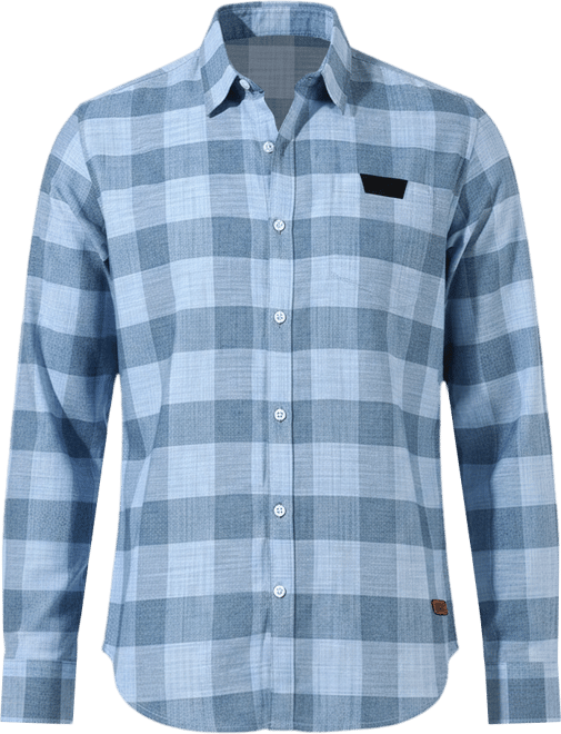 Men's Cotton Blue Checks Shirt