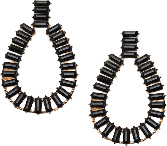 Women's Lined Drop Earrings