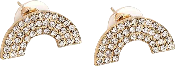 Women's Gold Plated Party Designer Stone Stud Earrings