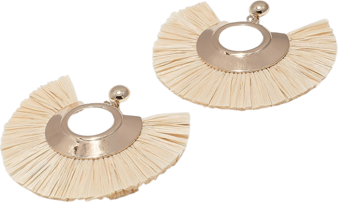 Women's White Tassel Drop Earrings