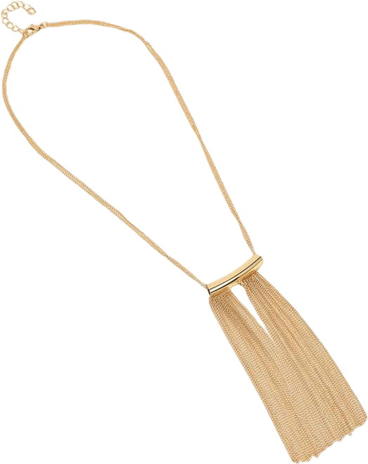 Women's The Hanging Chain Bar Lariat Necklace
