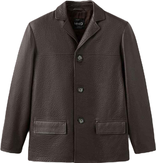 Women's Buttons Leather Jacket