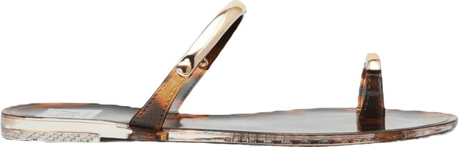 Women's Ivonna Embellished Toe Ring Jelly Flat Sandals