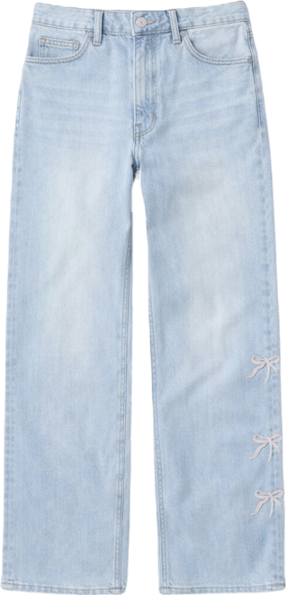 Women's Bow-Embroidery Ultra 90s Jeans