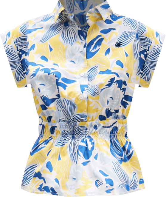 Women's Smocked Waist Shirt