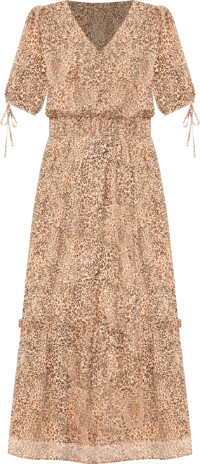 Women's Smocked Waist V-Neck Maxi Dress