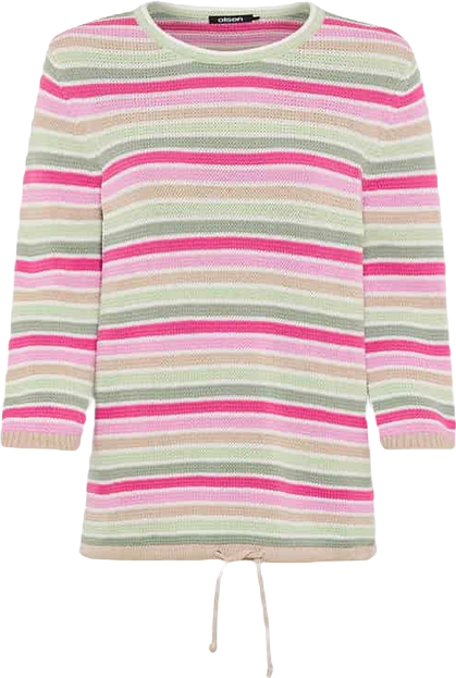 Women's Multi Colour Striped Sweater