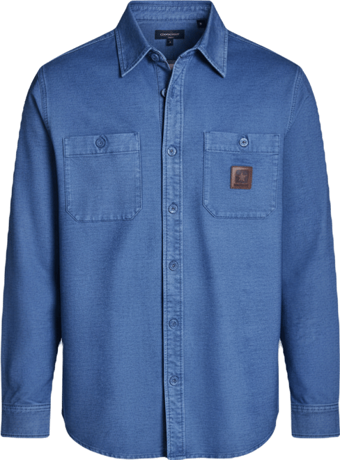 Men's Collared Jersey Denim Shirt