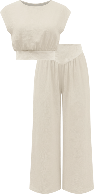 Women's Short Sleeve Tie-Back Matching Sets