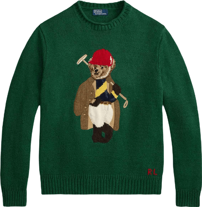 Men's Polo Bear Roll Neck Sweater