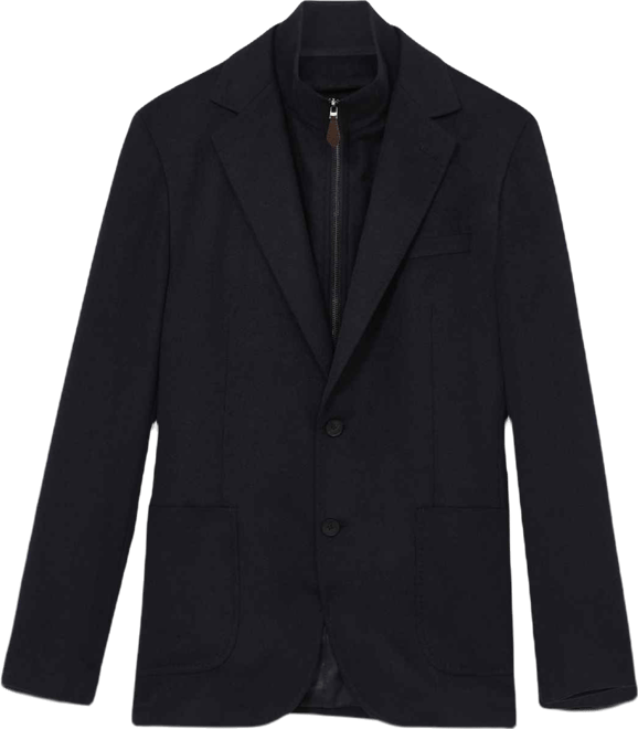 Men's Tailored-Fit Single-Breasted Blazer With Gilet Insert