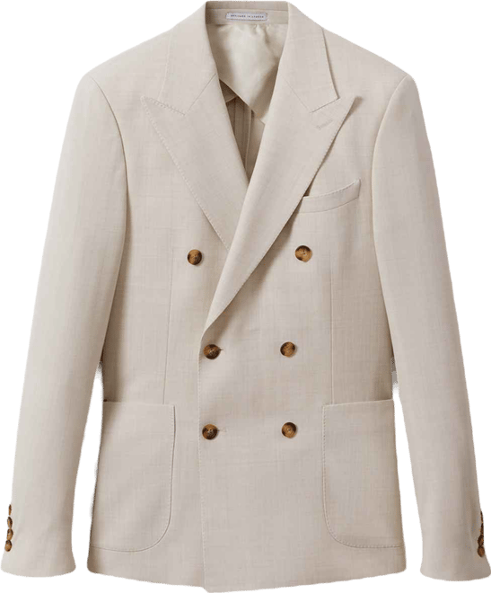 Men's Double Breasted Slim Fit Suit Blazer