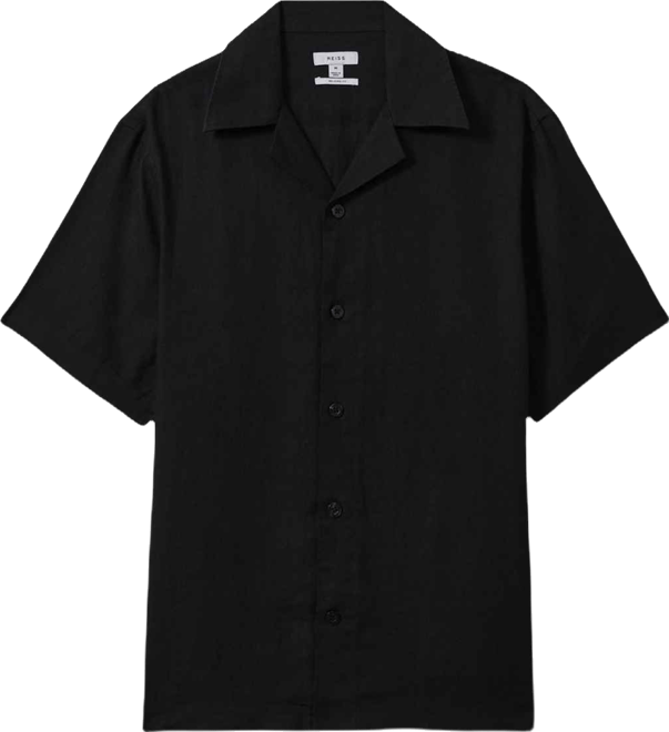 Men's Linen Cuban-Collar Shirt