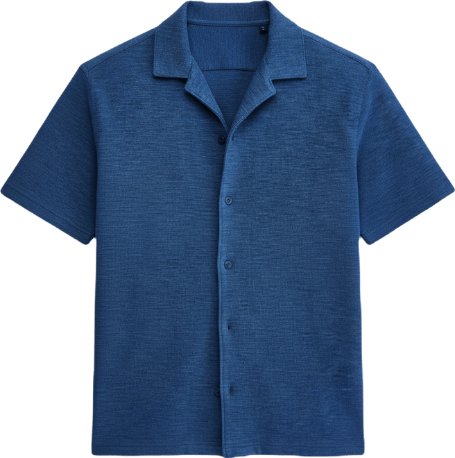 Men's Michael Textured Short-Sleeve Camp Shirt, Macy's Exclusive