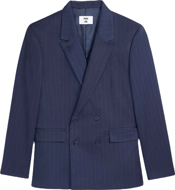 Men's Slim-Fit Double-Breasted Pinstripe Blazer, Macy's Exclusive