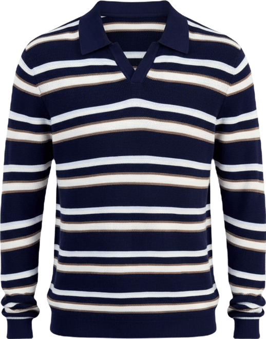 Men's Stanton Striped Polo Sweater