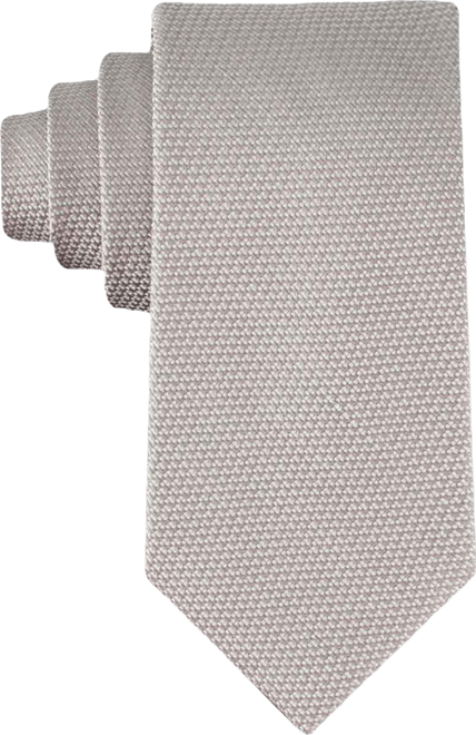 Men's Textured Solid Silk & Linen Tie