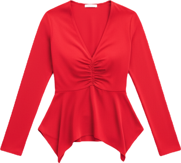 Ls Front Ruched Top