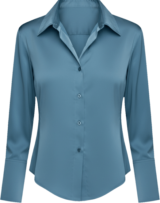 Women's Collared Long-Sleeve Blouse